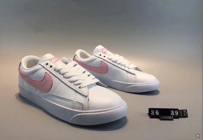 New Women Nike Blazer Low White Pink Shoes